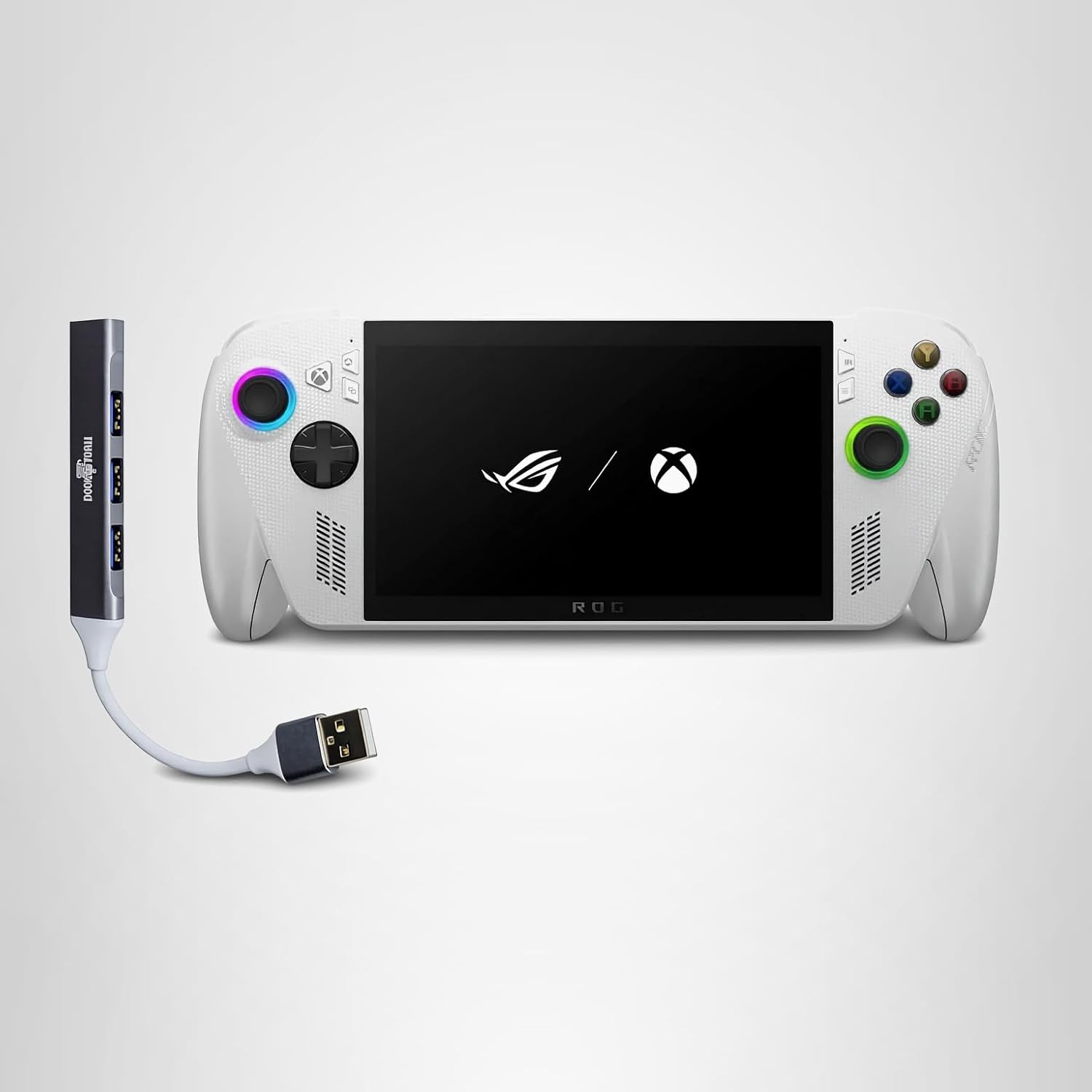 ASUS ROG Xbox Ally Gaming Handheld 7" 120Hz Touchscreen IPS Display (AMD Ryzen Z2 A, 16GB LPDDR5X, 512GB SSD, AMD RDNA 2 Graphics, Fingerprint, WiFi 6E, Bluetooth 5.4, Win 11 Home) with DKZ Hub