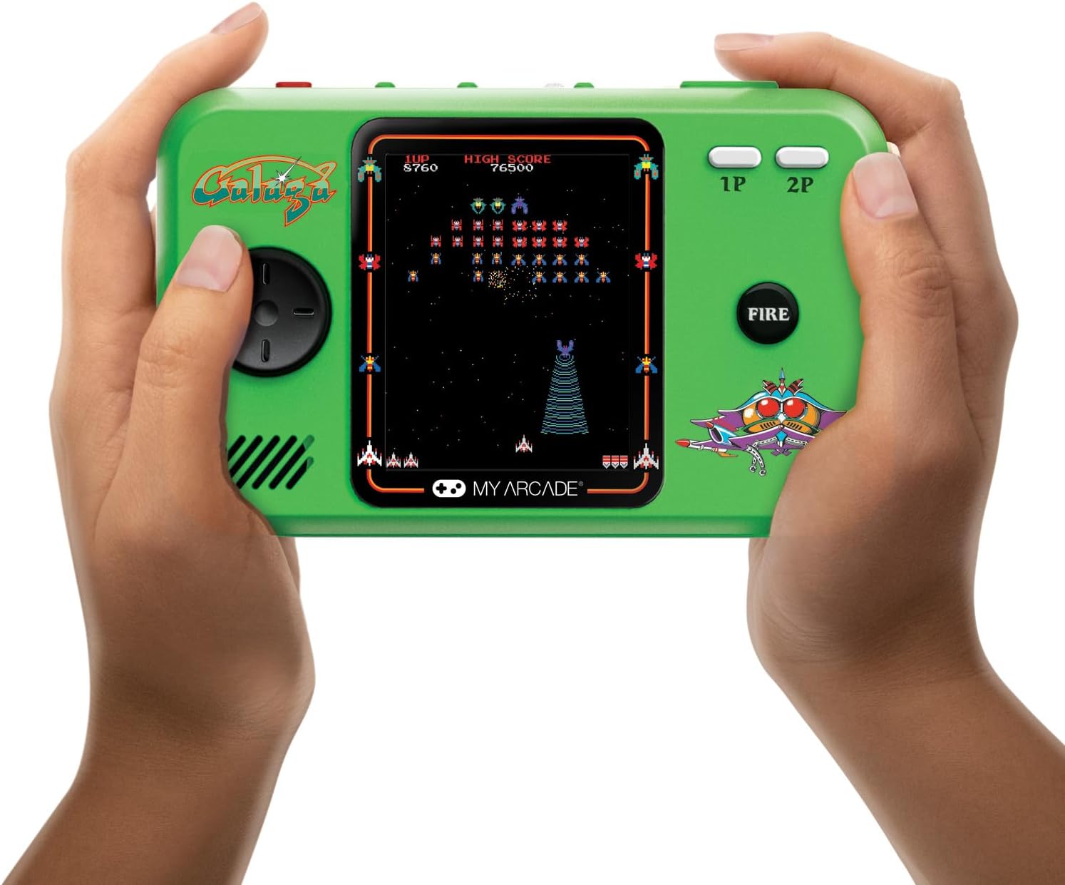 My Arcade Galaga/Galaxian Pocket Player Pro: Portable Video Game Console with 2 Games, Retro Gifts, 2.75" Color Display