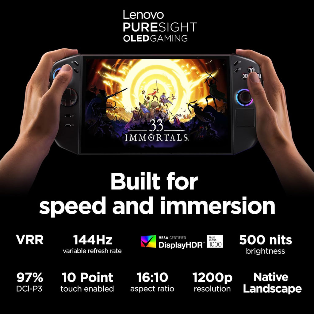 Lenovo Legion Go 2 – Mobile Gaming Console – AMD Ryzen Z2 CPU – 8.8" WQXGA PureSight OLED Display – 144Hz – Integrated AMD Radeon™ Graphics – 16GB Memory – 1TB Storage – Fingerprint Reader