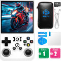 R36MAX Retro Handheld Game Console, 4.0-Inch IPS Display, 720x720 Resolution, Linux System, 64GB Support 18,000+ Classic Games, 4000mah Battery, with Portable Case(White 64GB)