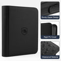 Toploader Binder, Holds 360 Toploader, 100 Toploaders INCLUDED, 9-Pocket PU Cover Top Loader Binder for 3" x 4" Rigid Toploaders, Ringless Double-Sided Toploader Card Binder for TCG, Sport Cards