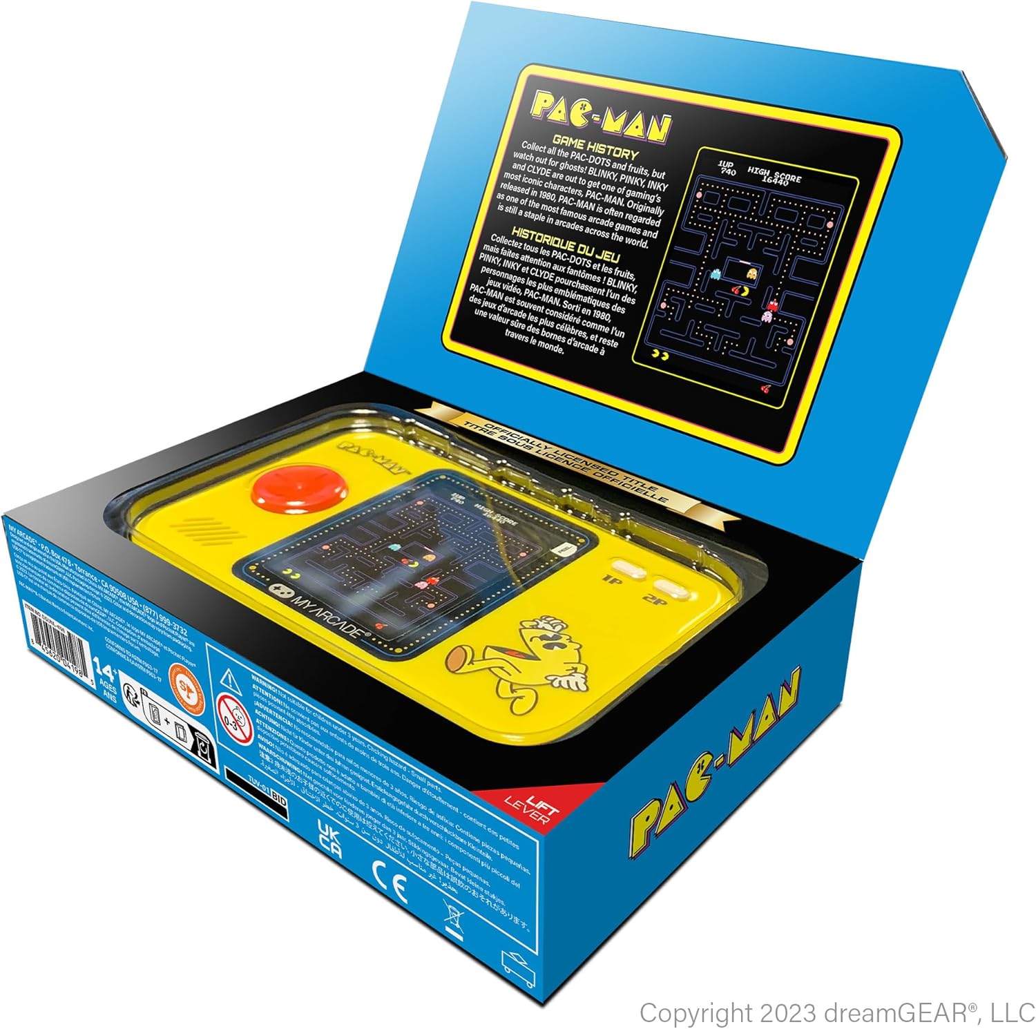 My Arcade Pac-Man Pocket Player Pro: 2.75" Color Display, Retro Gaming Consoles, Arcade Classics, Family Game Night, Retro Mini