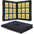 Top Loader Binder 9 Pocket, Holds 288 Toploaders, Side-Loading Zippered Denim Style Album for Trading Cards, Sports Cards, Baseball, MTG, TCG and Graded Card Sleeves (3" x 4") (Black)