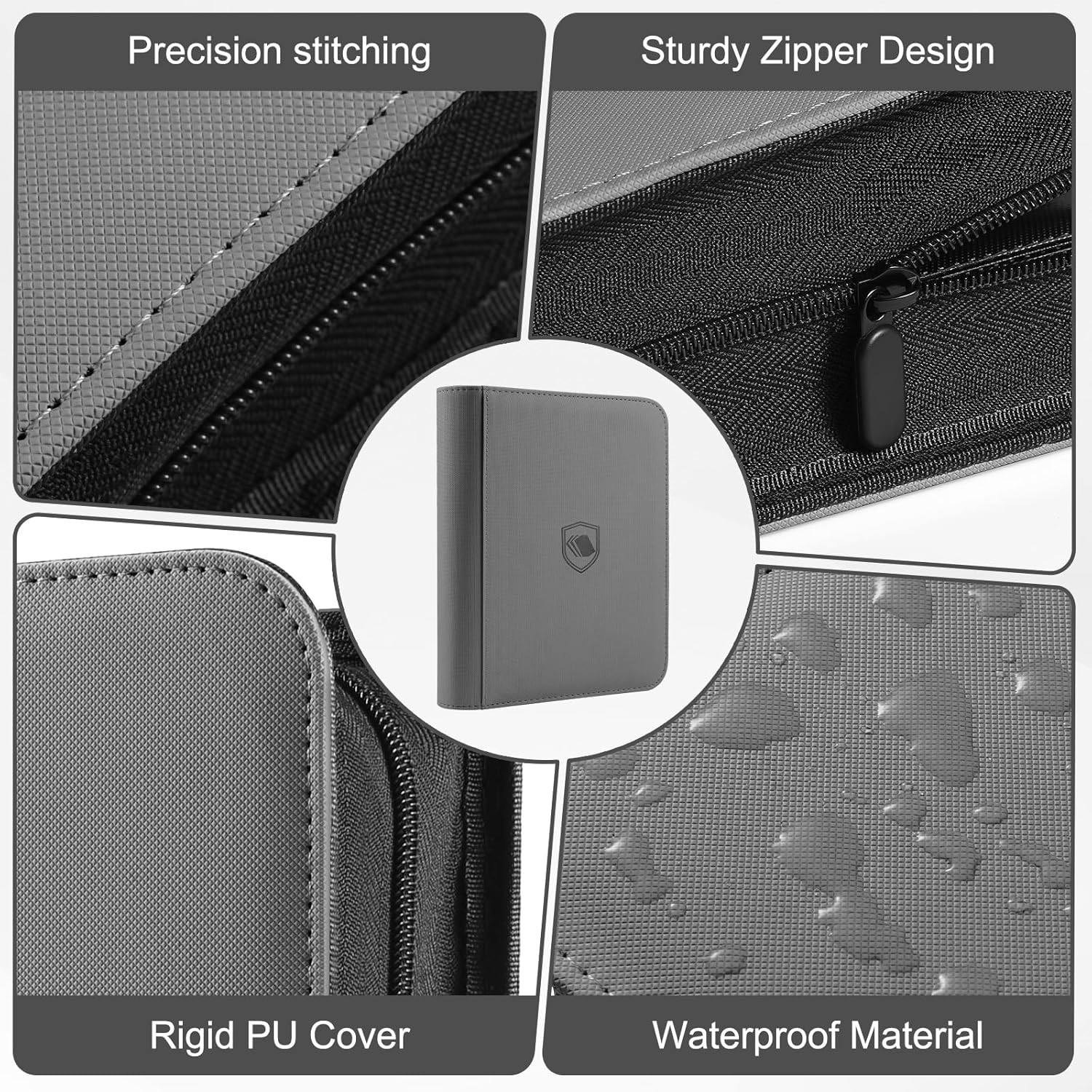 Toploader Binder, Holds 360 Toploader, 100 Toploaders INCLUDED, 9-Pocket PU Cover Top Loader Binder for 3" x 4" Rigid Toploaders, Ringless Double-Sided Toploader Card Binder for TCG, Sport Cards