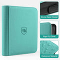 Toploader Binder, Holds 360 Toploaders, 100 Toploaders INCLUDED, 9-Pocket PU Cover Top Loader Binder for 3" x 4" Rigid Toploader, Ringless Double-Sided Toploader Card Binder for TCG, Sport Cards