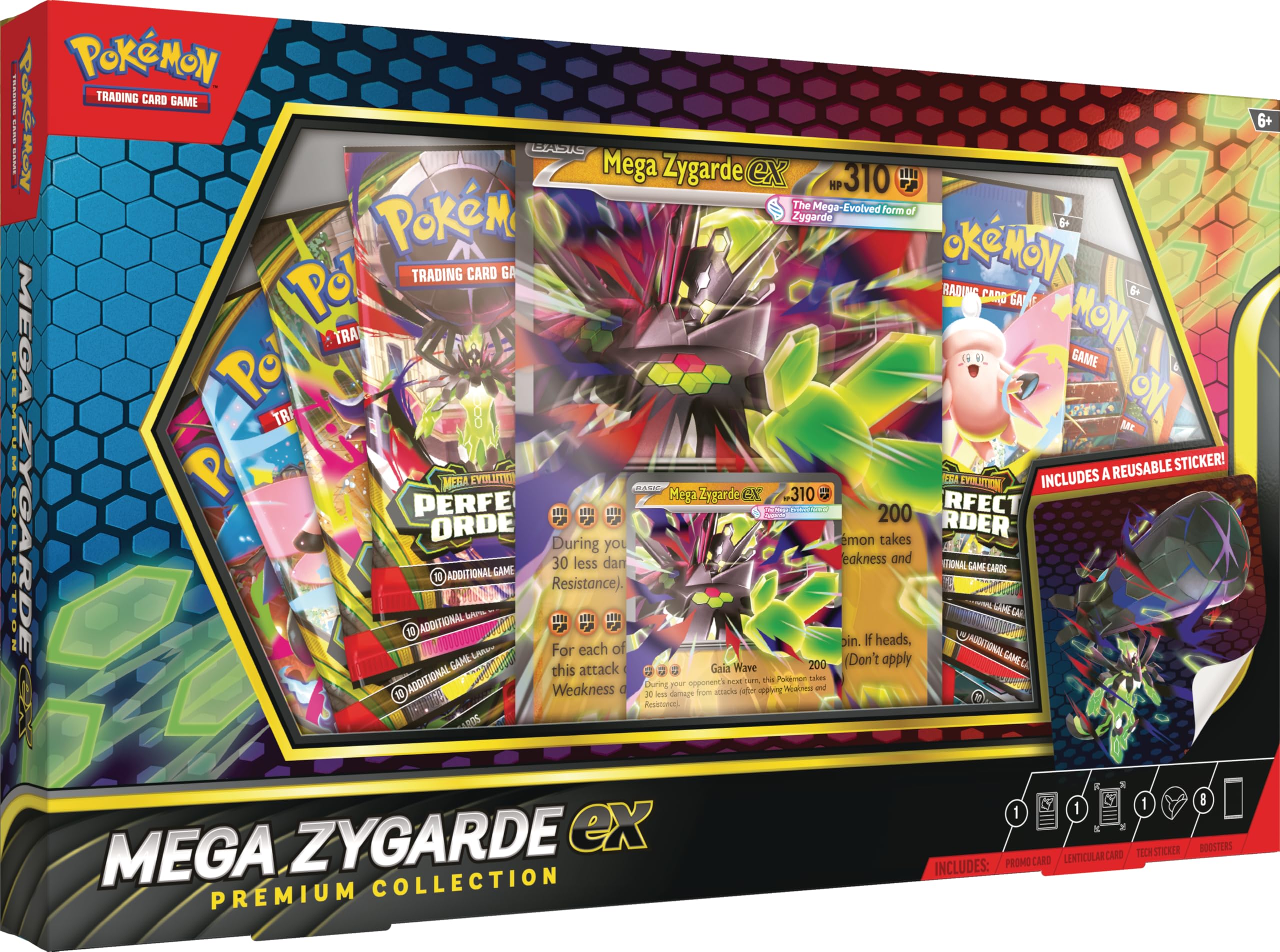 Pokemon TCG: Mega Zygarde ex Premium Collection with 8 Booster Packs
